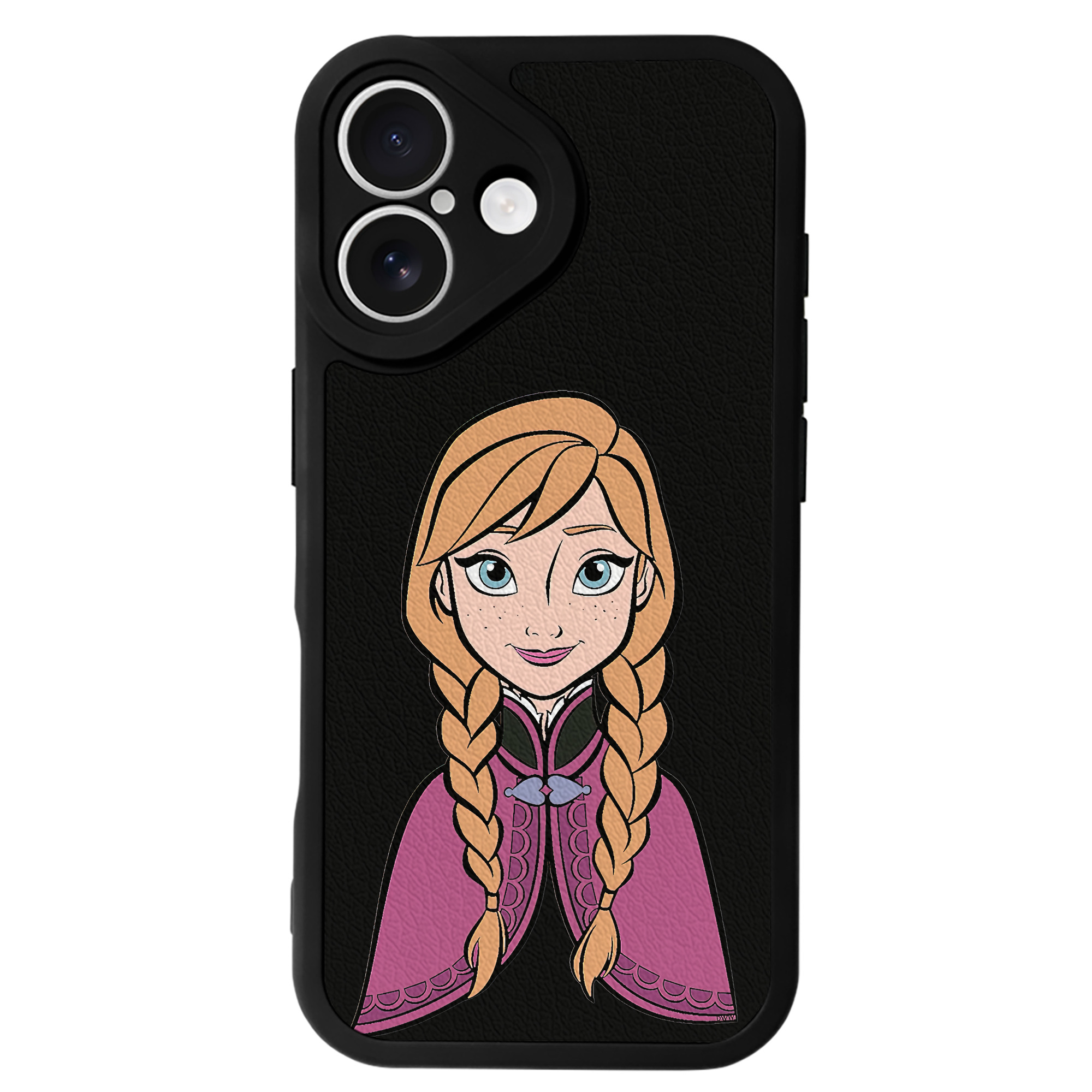 （画像用） アナと雪の女王 アンナ エルサ Frozen Anna Elsa 【iPhone 16シリーズ対応】シリコンスマホケース（レザー調） 材質：シリコン